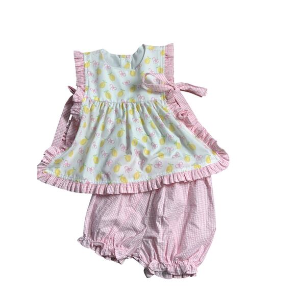 James & Lottie Abigail Bloomer/Banded Short Set - Squeeze The Day NWT 24mo - Picture 1 of 3